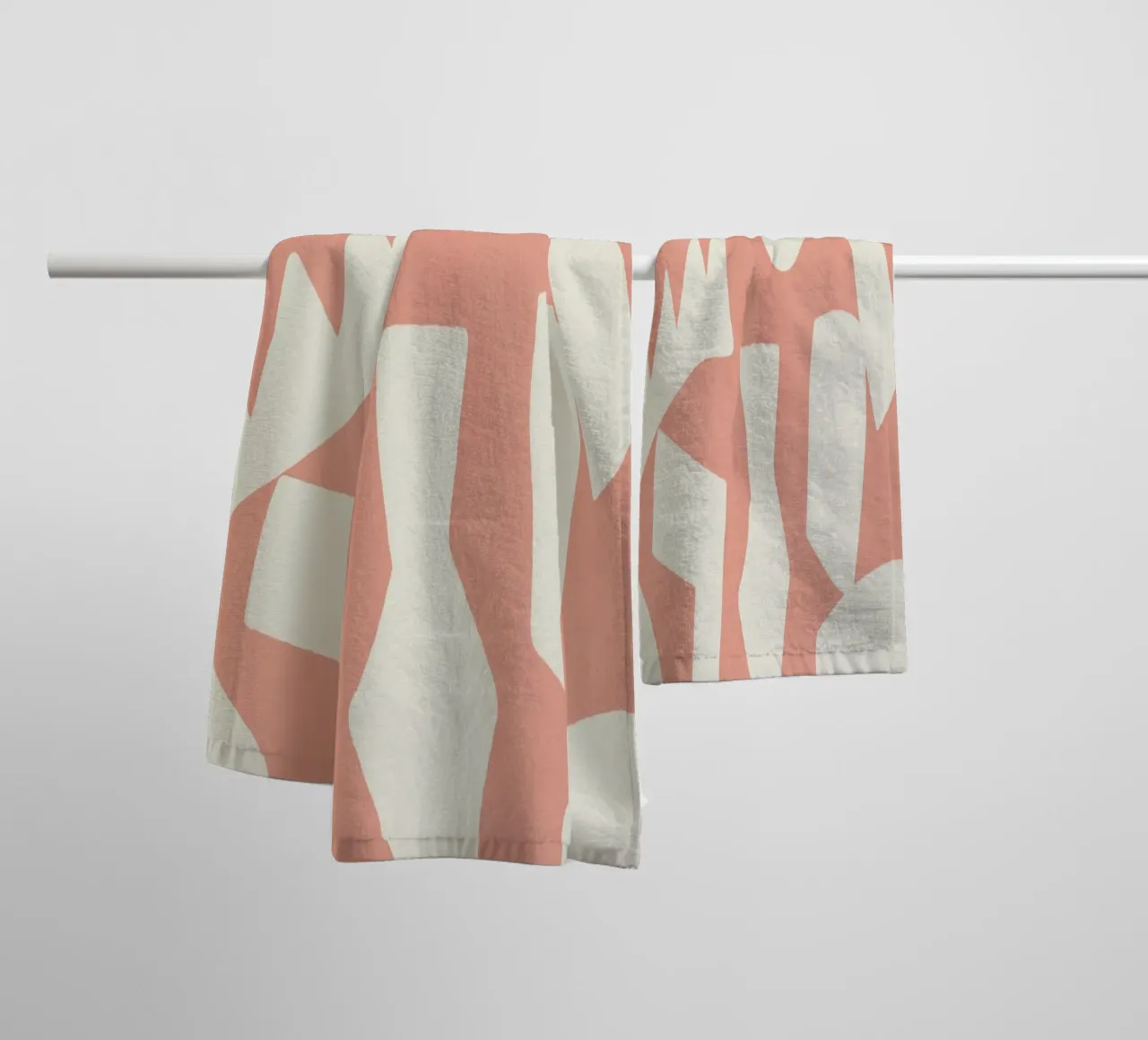 Forme grafiche astratte primitive - Blush Pink asciugamano da bagno da MoonlightPrint