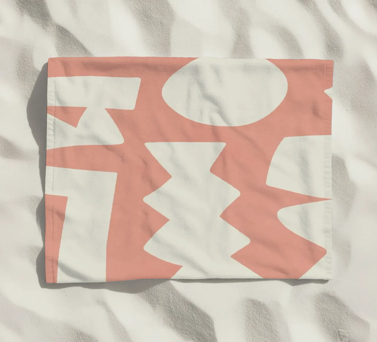 Forme grafiche astratte primitive - Blush Pink telo mare da MoonlightPrint