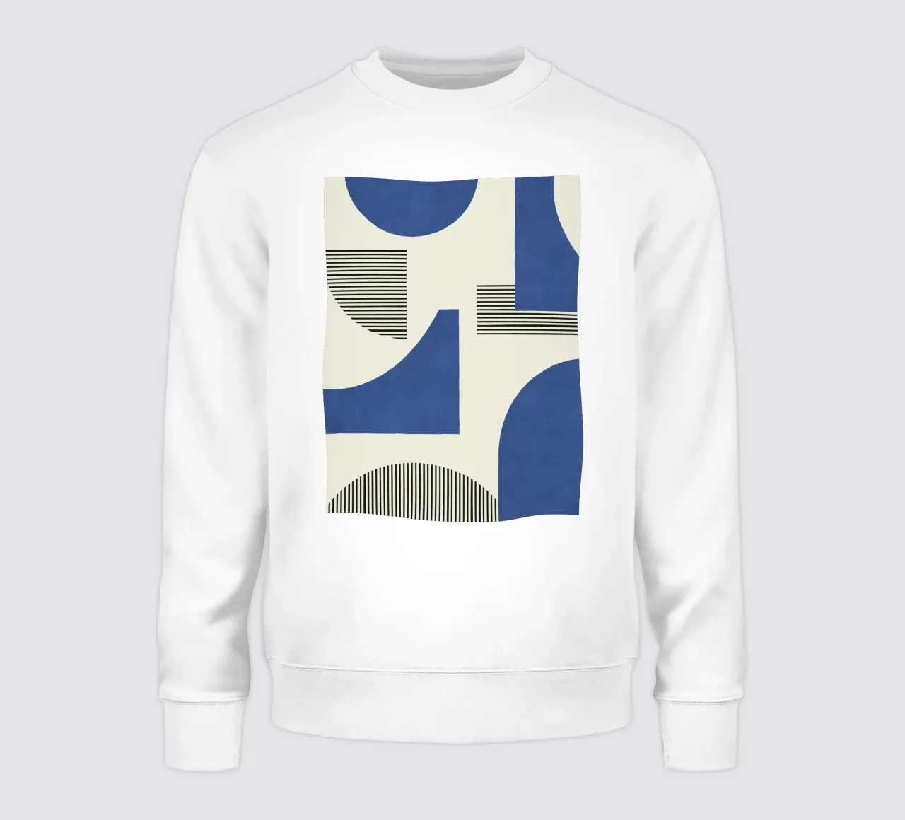 Composizione di linee astratte - Blu navy felpa da MoonlightPrint