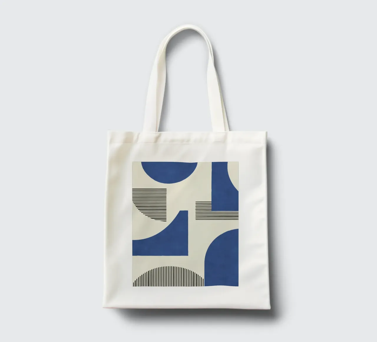 Composizione di linee astratte - Blu navy borsa in juta da MoonlightPrint