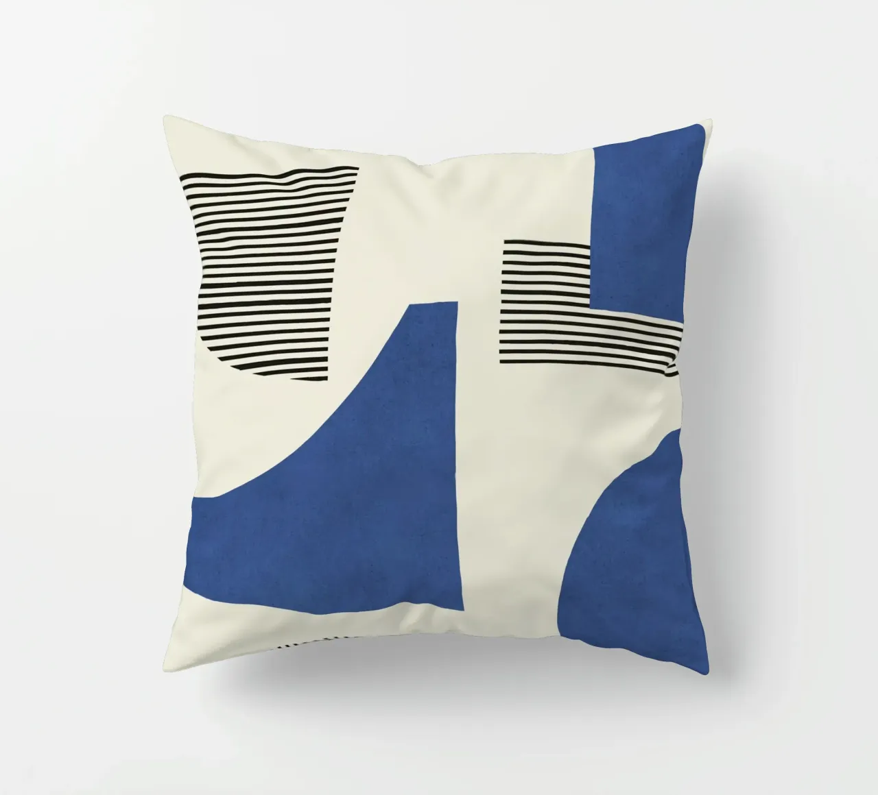 Composizione di linee astratte - Blu navy cuscino da MoonlightPrint