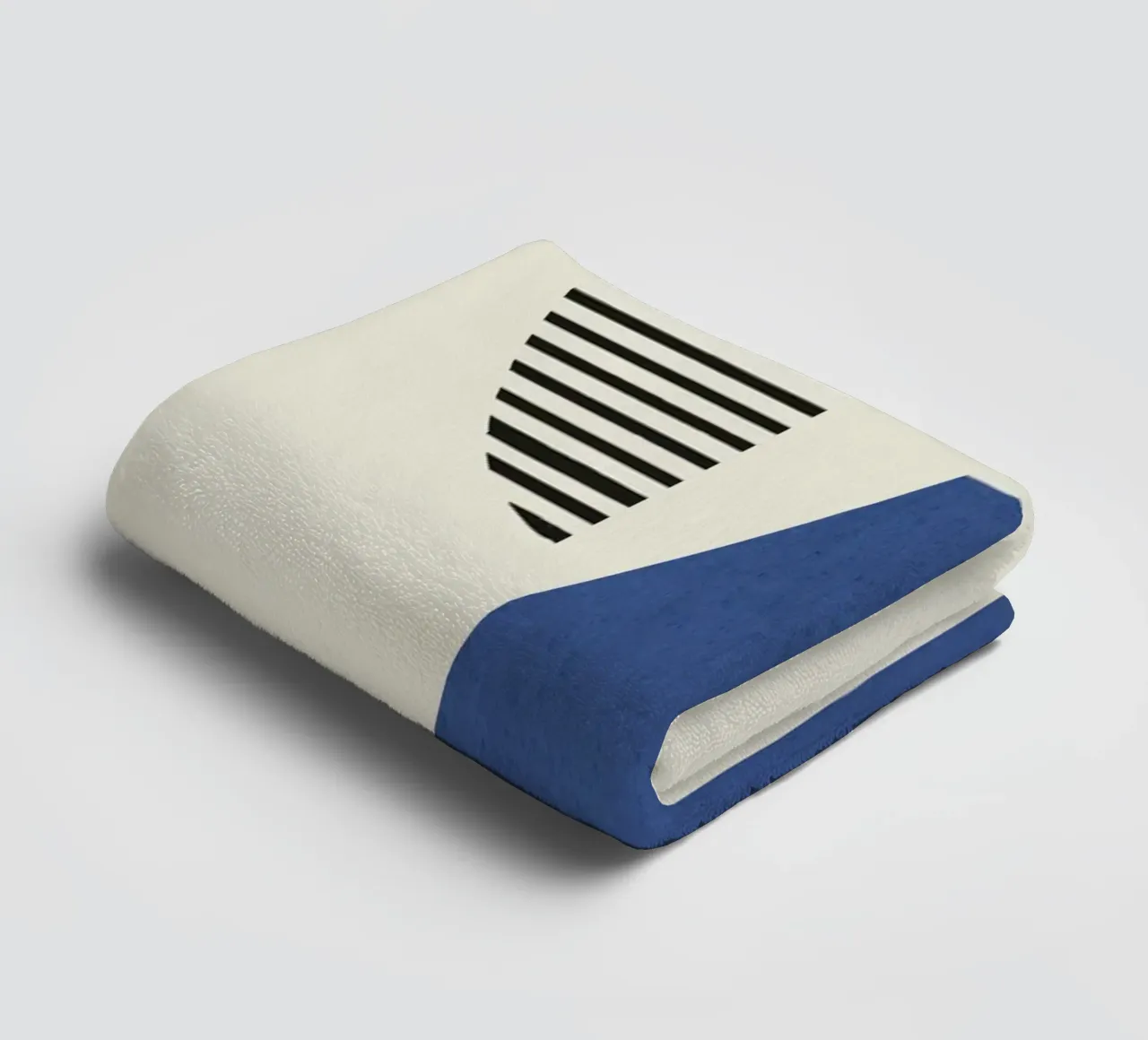 Composizione di linee astratte - Blu navy asciugamano da bagno da MoonlightPrint