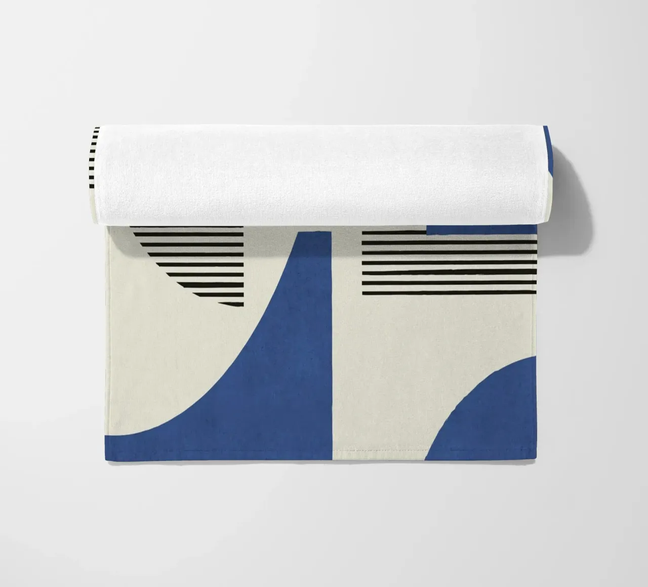 Composizione di linee astratte - Blu navy telo mare da MoonlightPrint