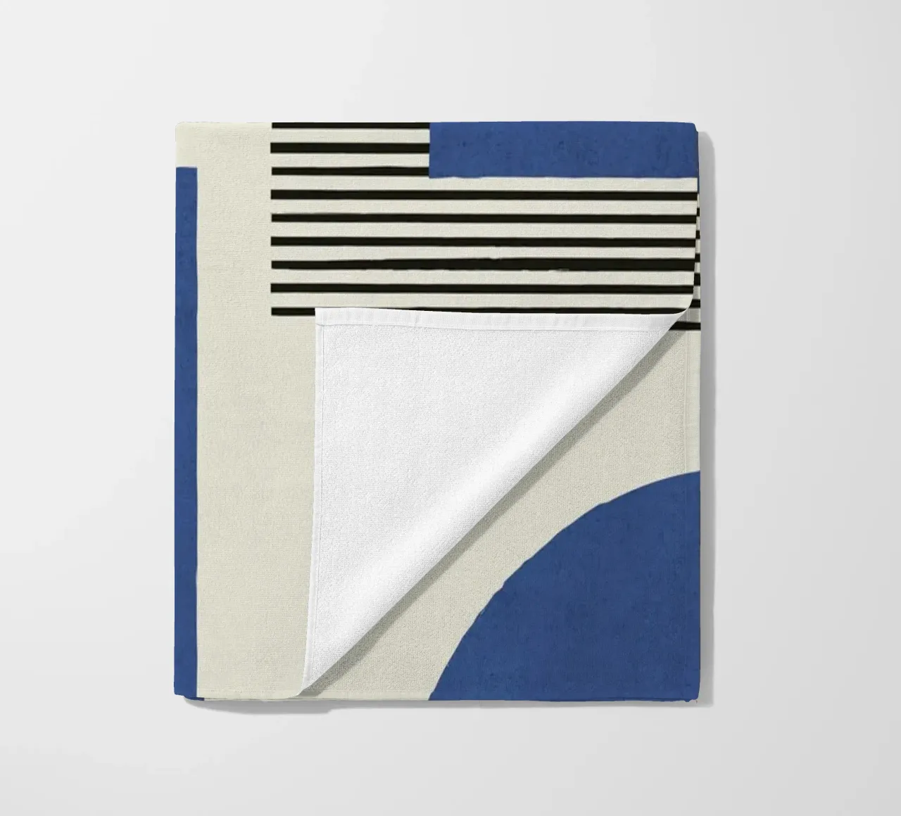 Composizione di linee astratte - Blu navy telo mare da MoonlightPrint