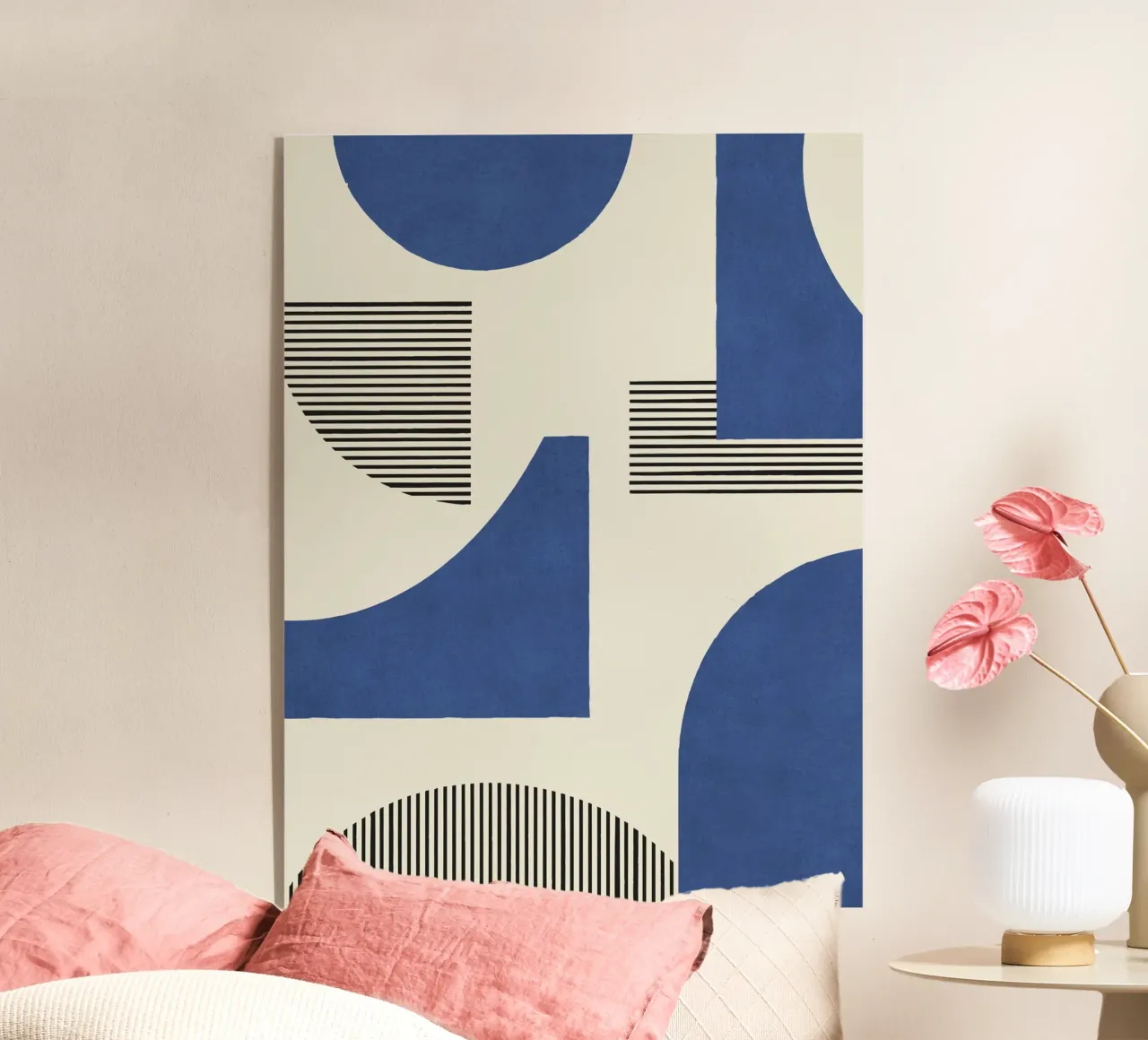 Composición de líneas abstractas - Azul Marino metacrilato de MoonlightPrint
