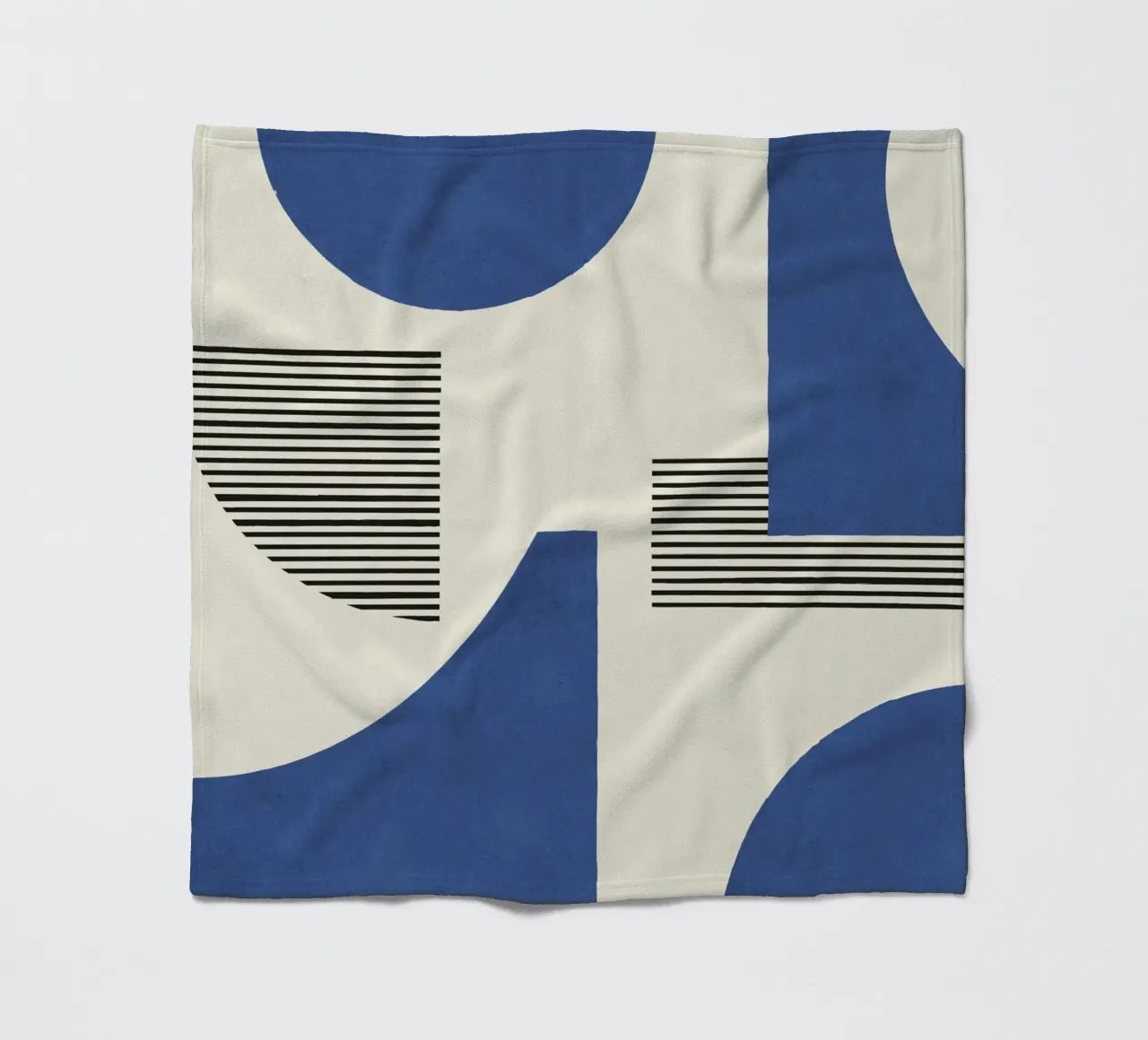 Composizione di linee astratte - Blu navy coperta in pile da MoonlightPrint