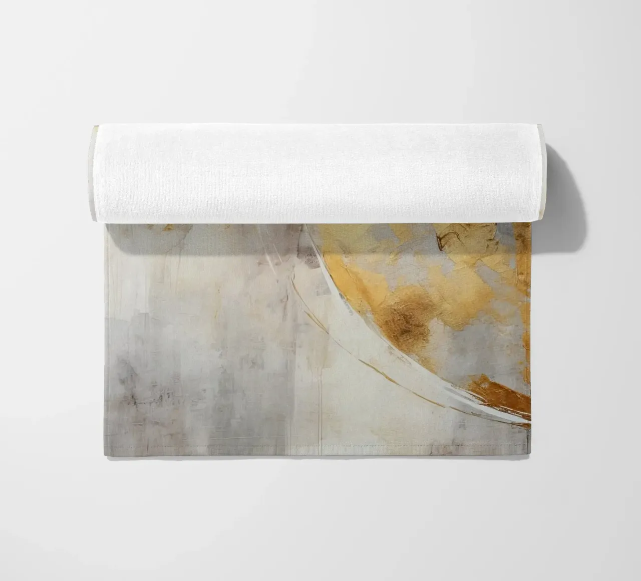 Gold and grey beach towel by Imagine