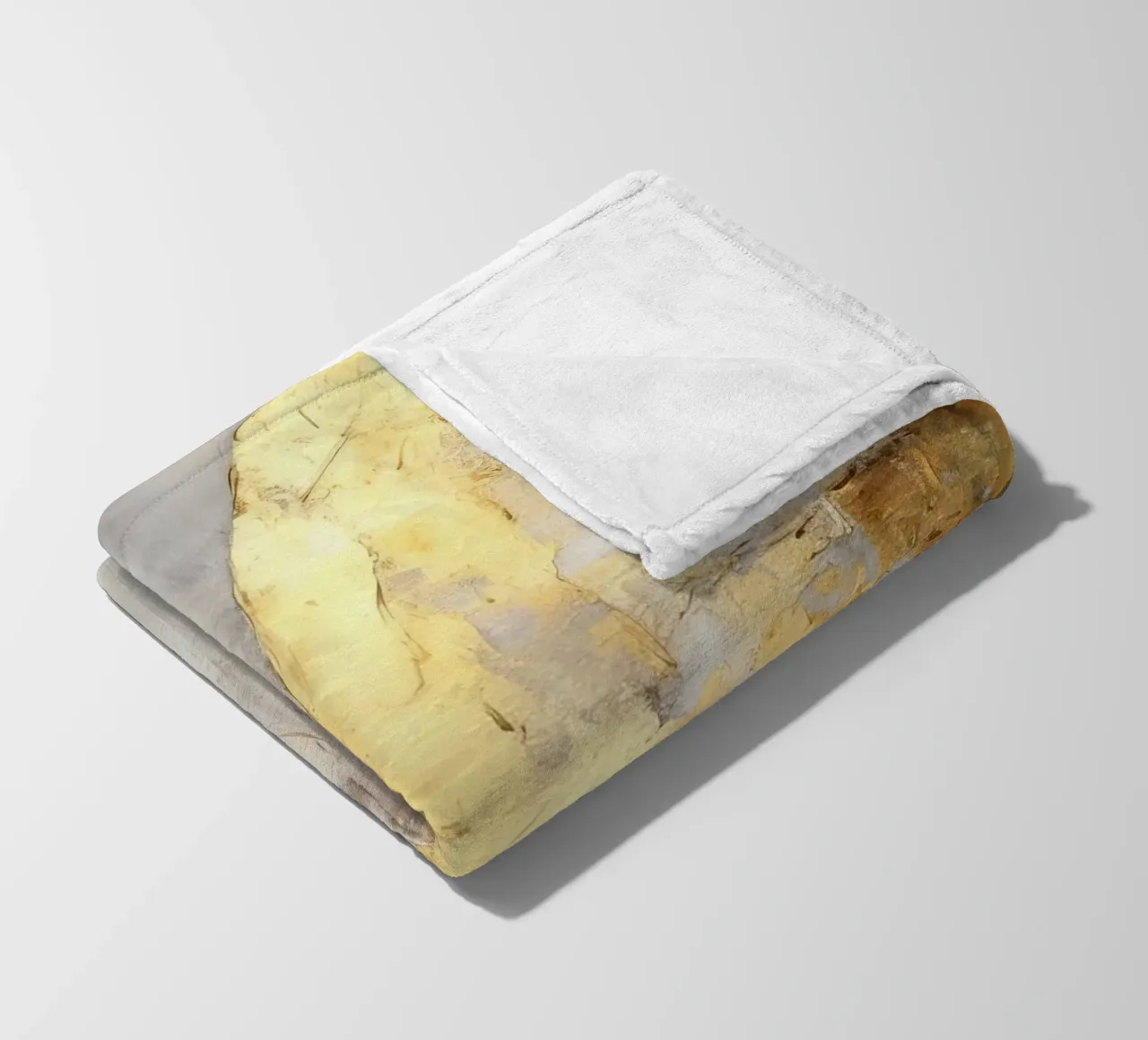 Gold and grey fleece blanket by Imagine