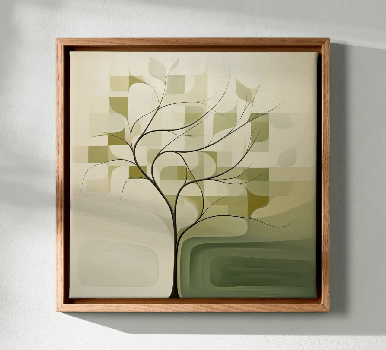 Abstract tree in green colours canvas by Imagine