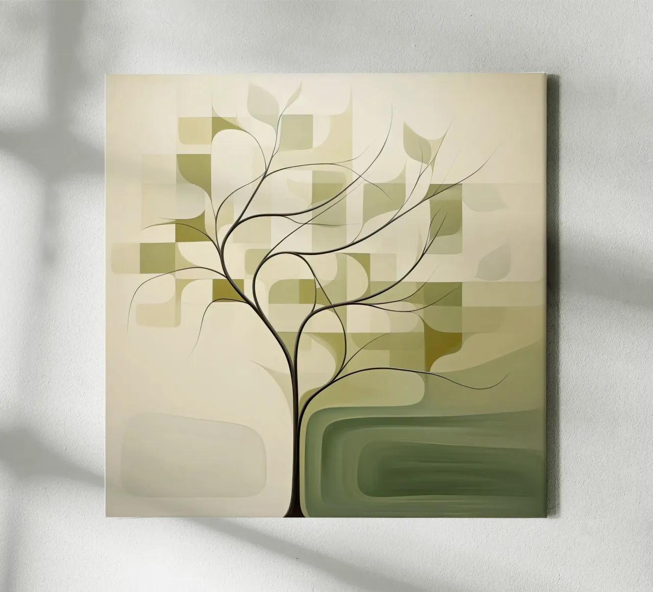 Abstract tree in green colours canvas by Imagine