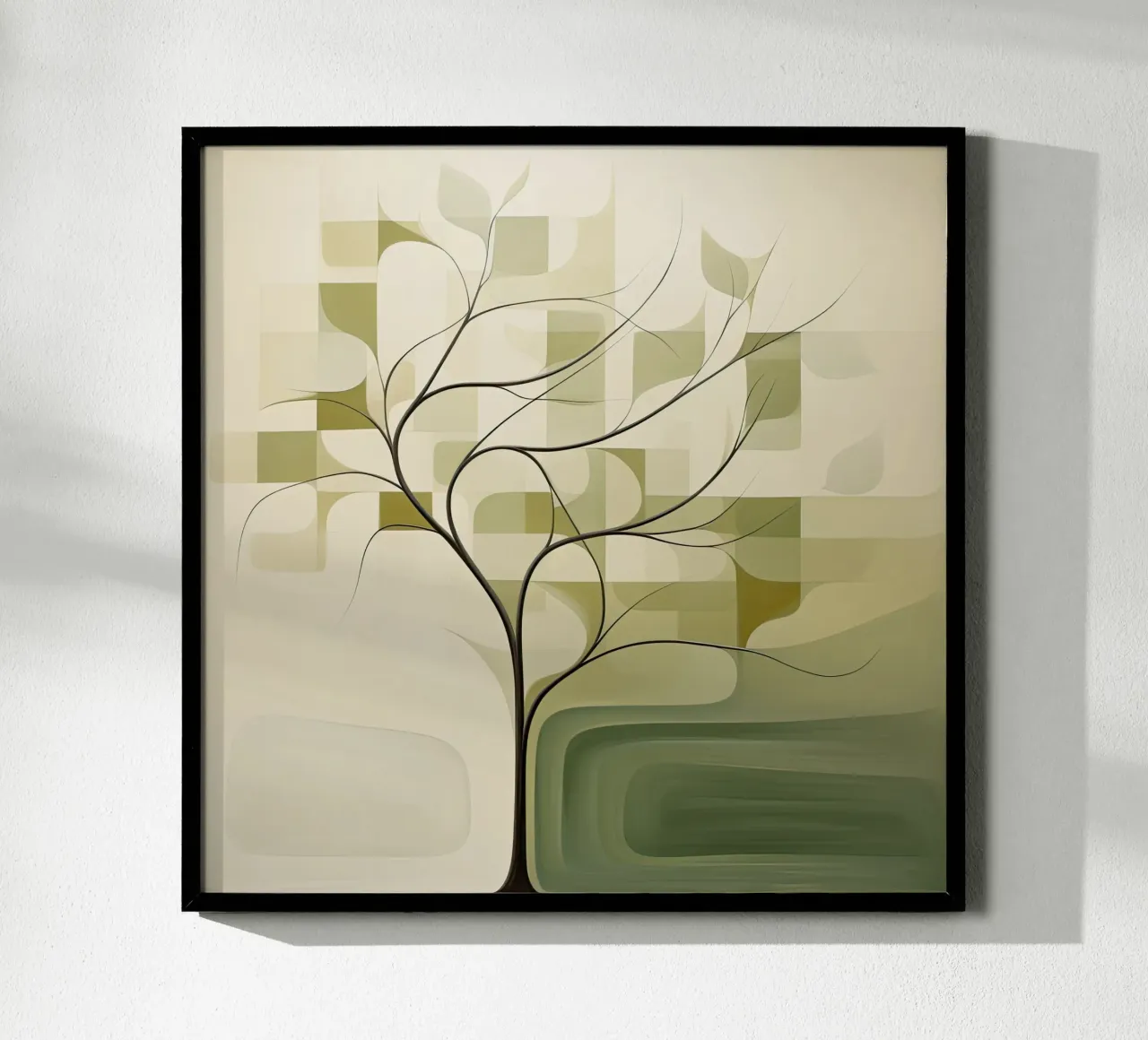 Abstract tree in green colours hahnemühle by Imagine
