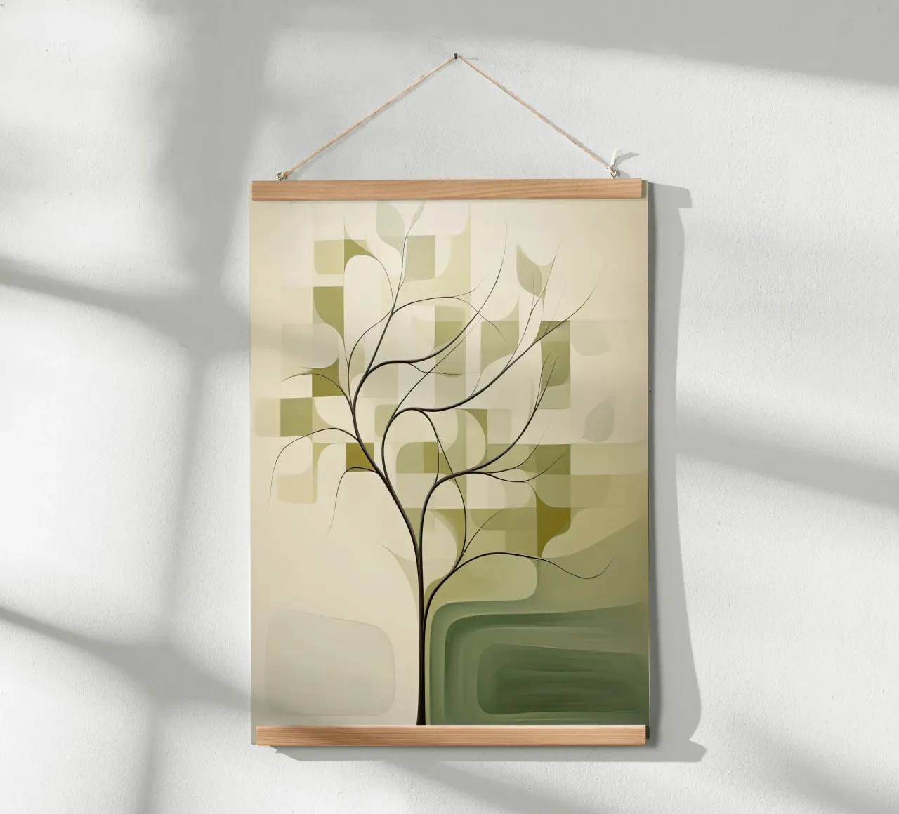 Abstract tree in green colours hahnemühle by Imagine