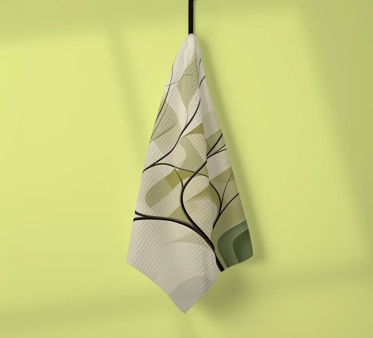 Albero astratto dai colori verdi canovaccio da cucina da Imagine
