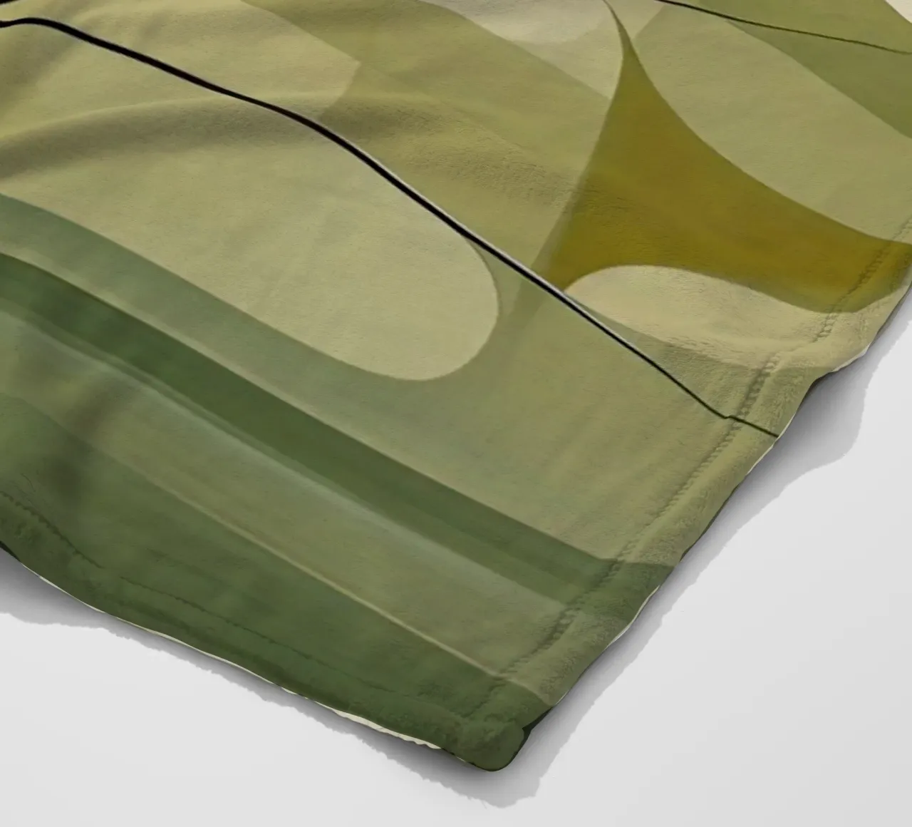 Abstract tree in green colours fleece blanket by Imagine
