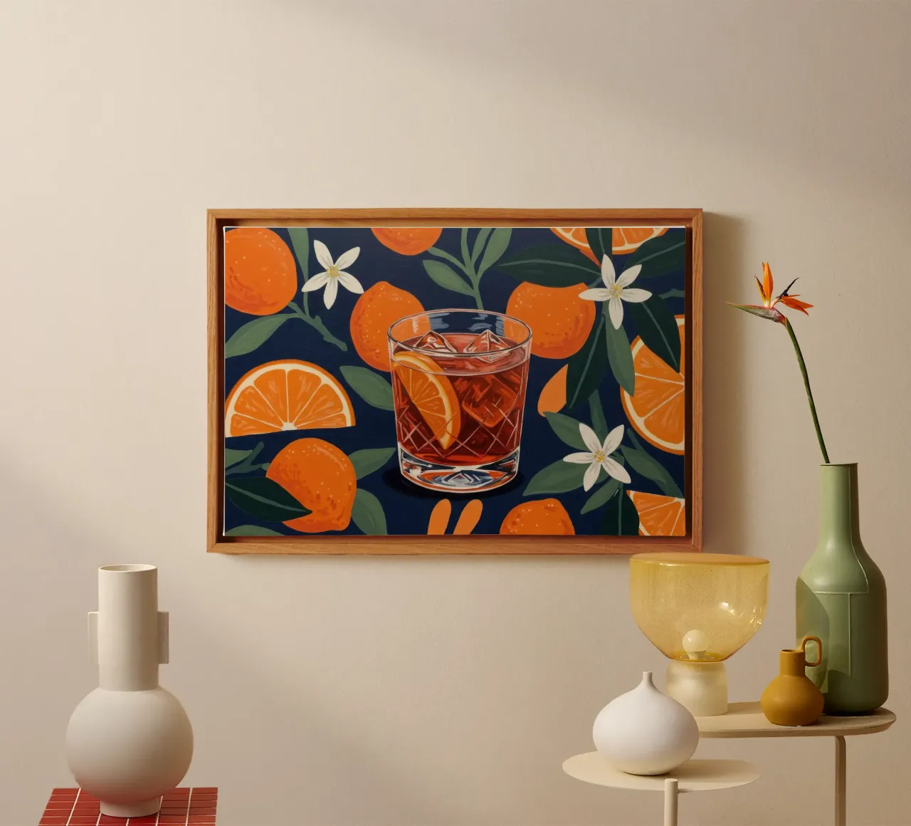 Negroni tropicale tela con Cornice a cassetta da Art Center