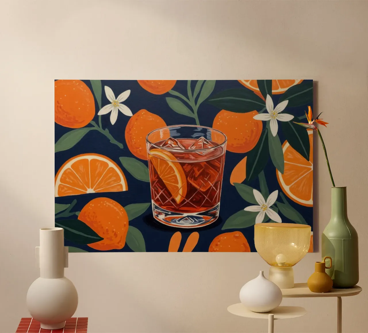 Negroni tropicale tela con Cornice a cassetta da Art Center
