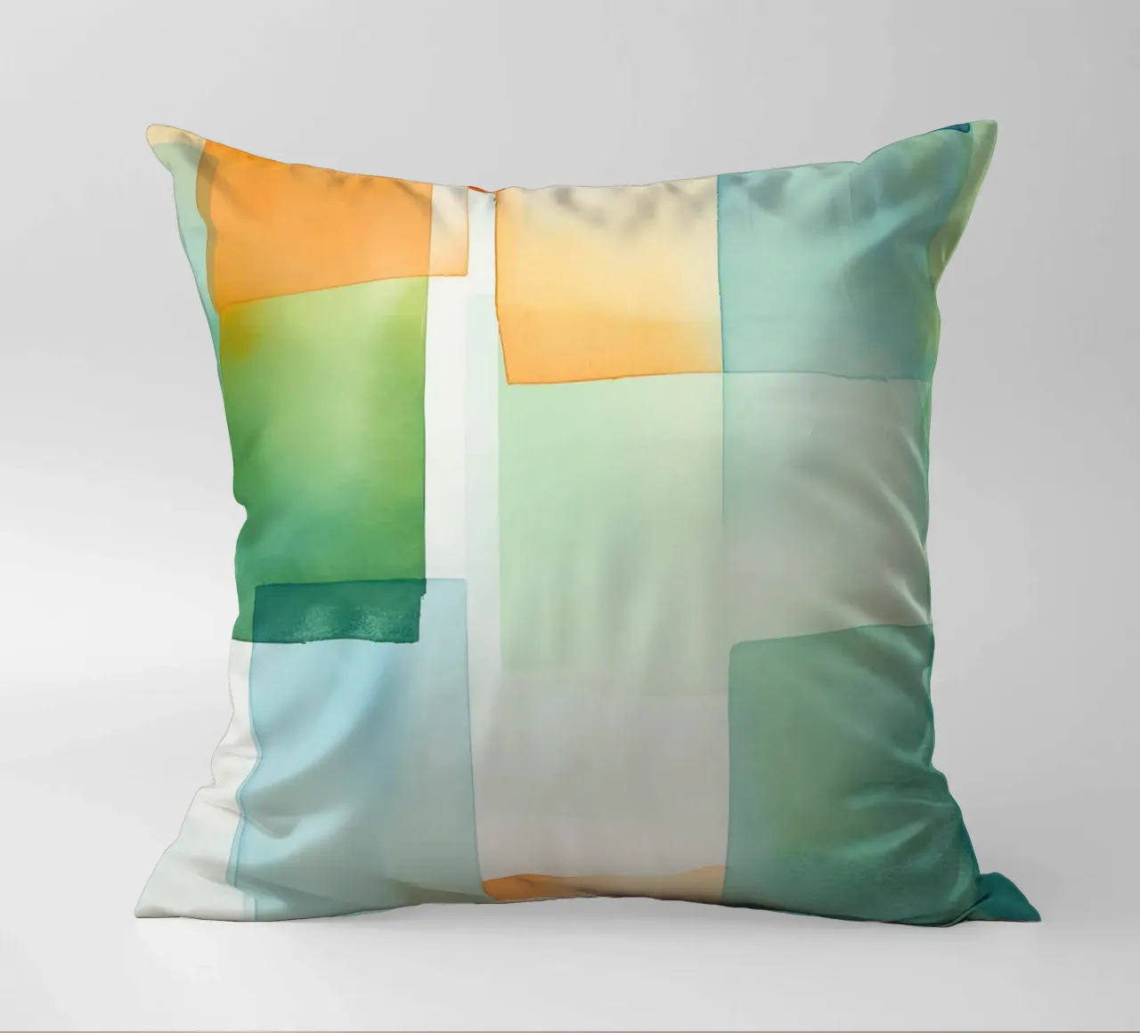 Abstract rectangles decorative cushion by Imagine