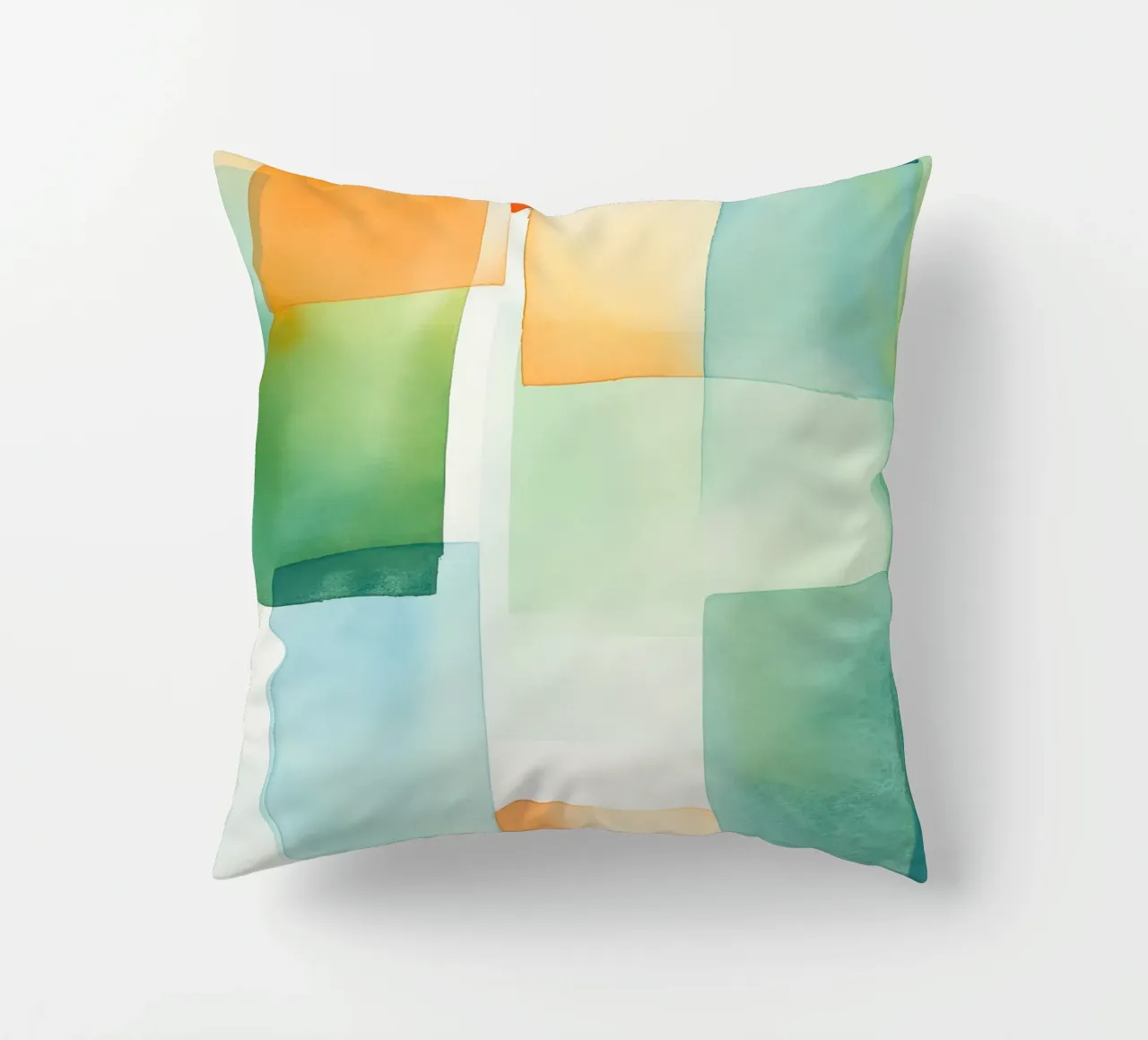 Abstract rectangles decorative cushion by Imagine