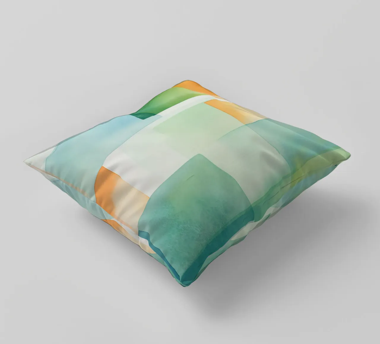 Abstract rectangles decorative cushion by Imagine