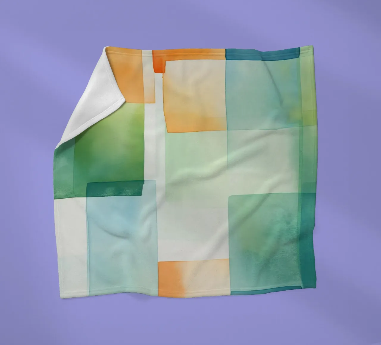 Abstract rectangles fleece blanket by Imagine