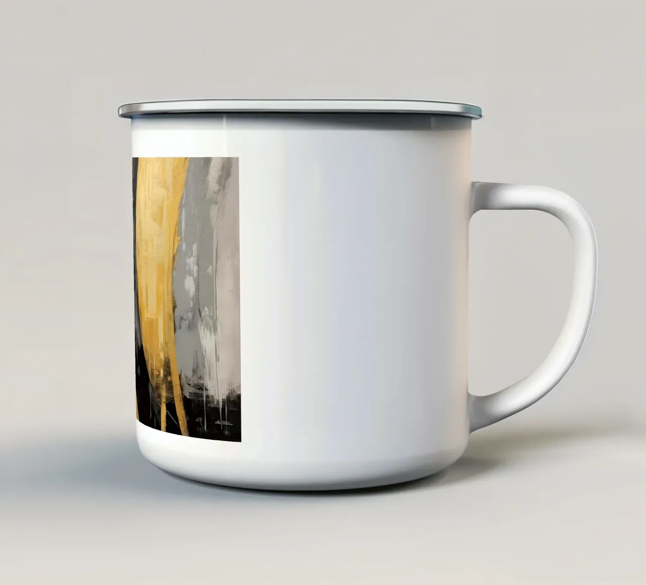 Abstract lines enamel mug by Imagine