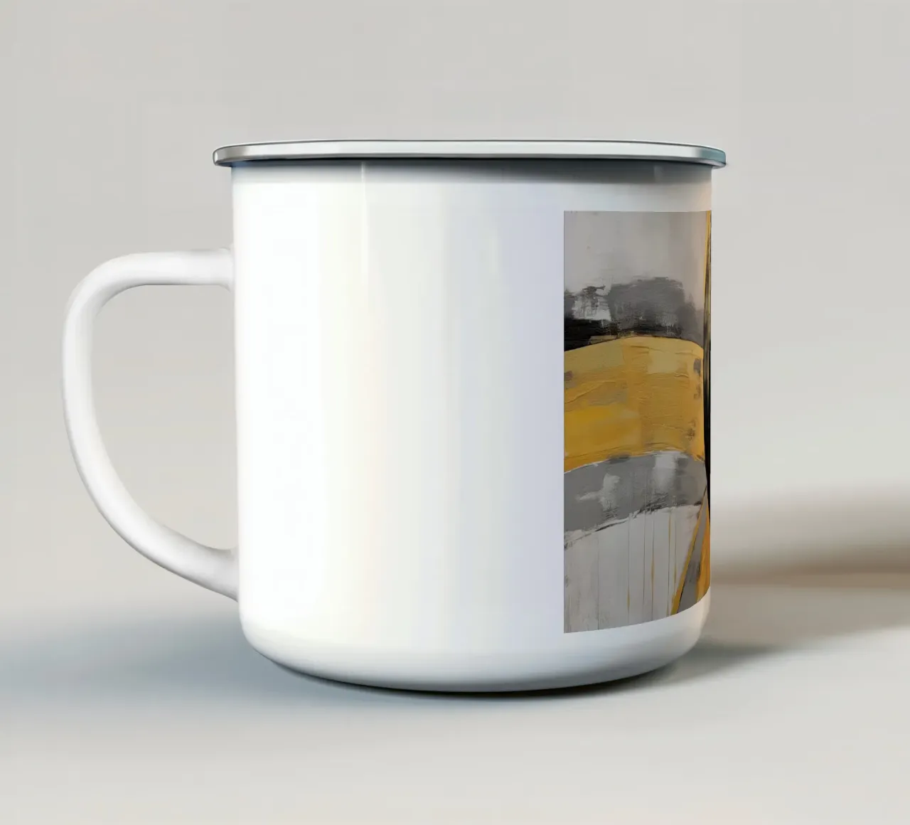 Abstract lines enamel mug by Imagine