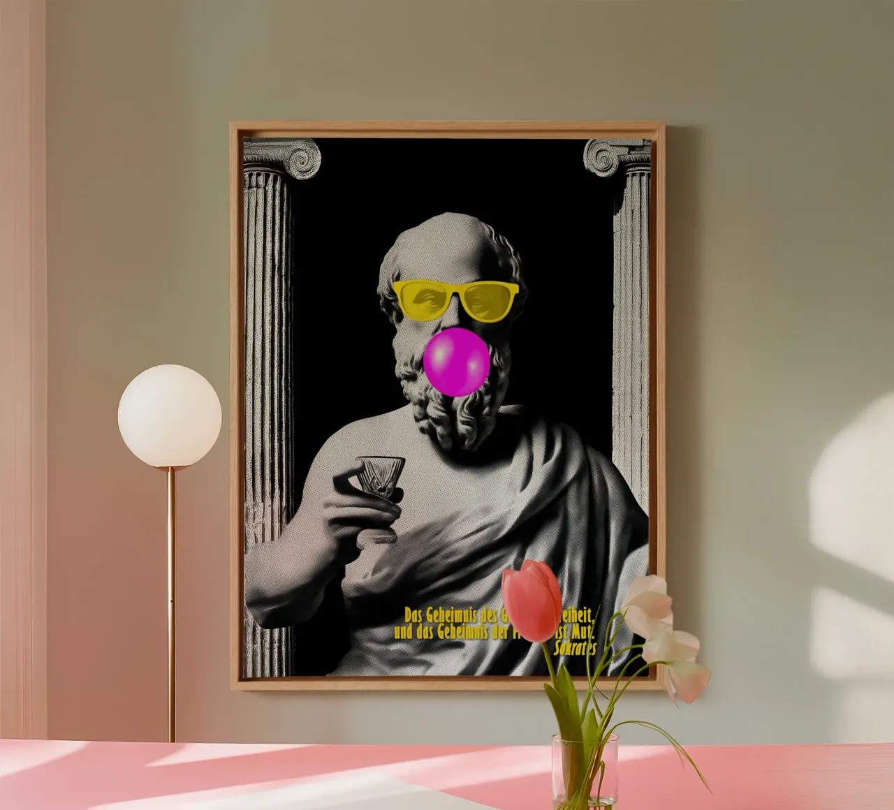 The Wisdom of Socrates | Motivational Pop Part canvas with Floater frame by Autofocus