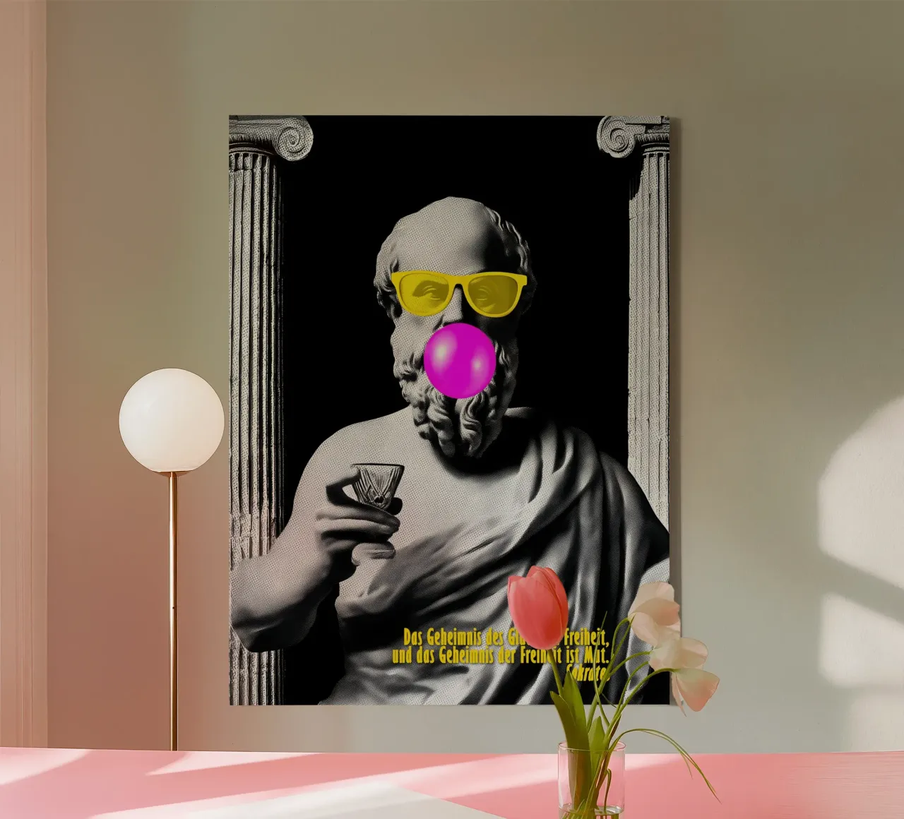 The Wisdom of Socrates | Motivational Pop Part canvas with Floater frame by Autofocus