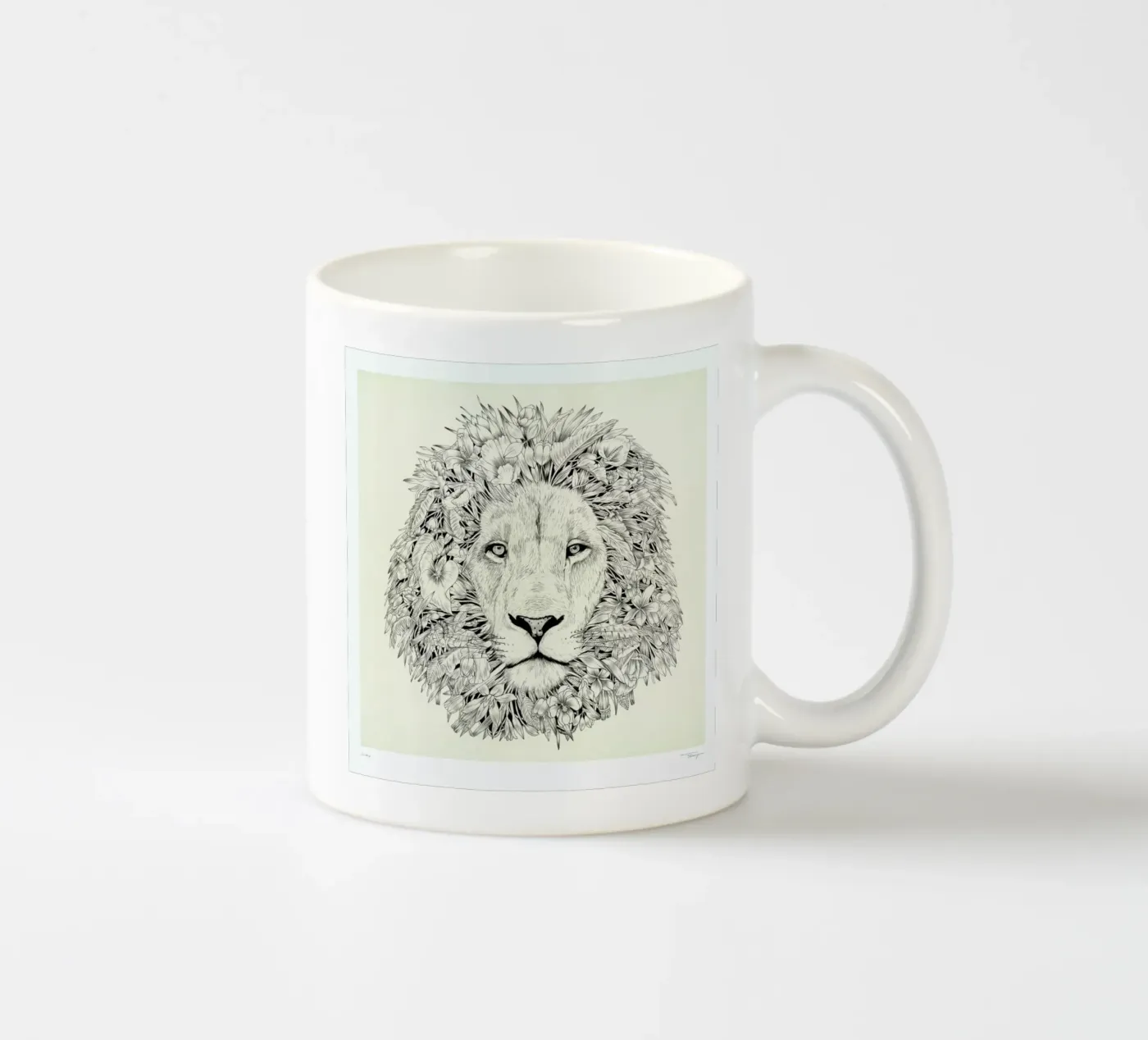 Lion ceramic mug by Faunesque