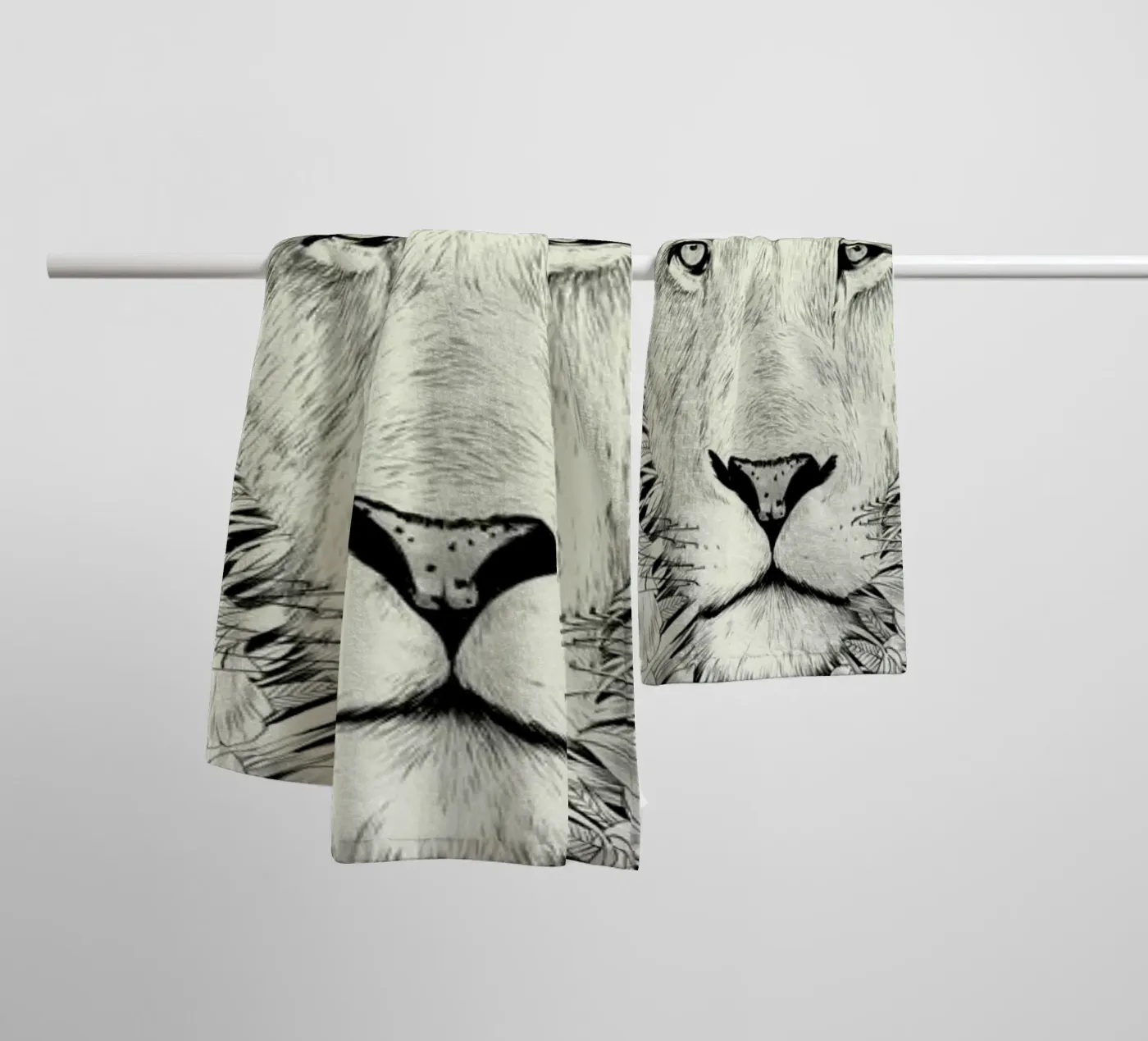 Lion towel by Faunesque