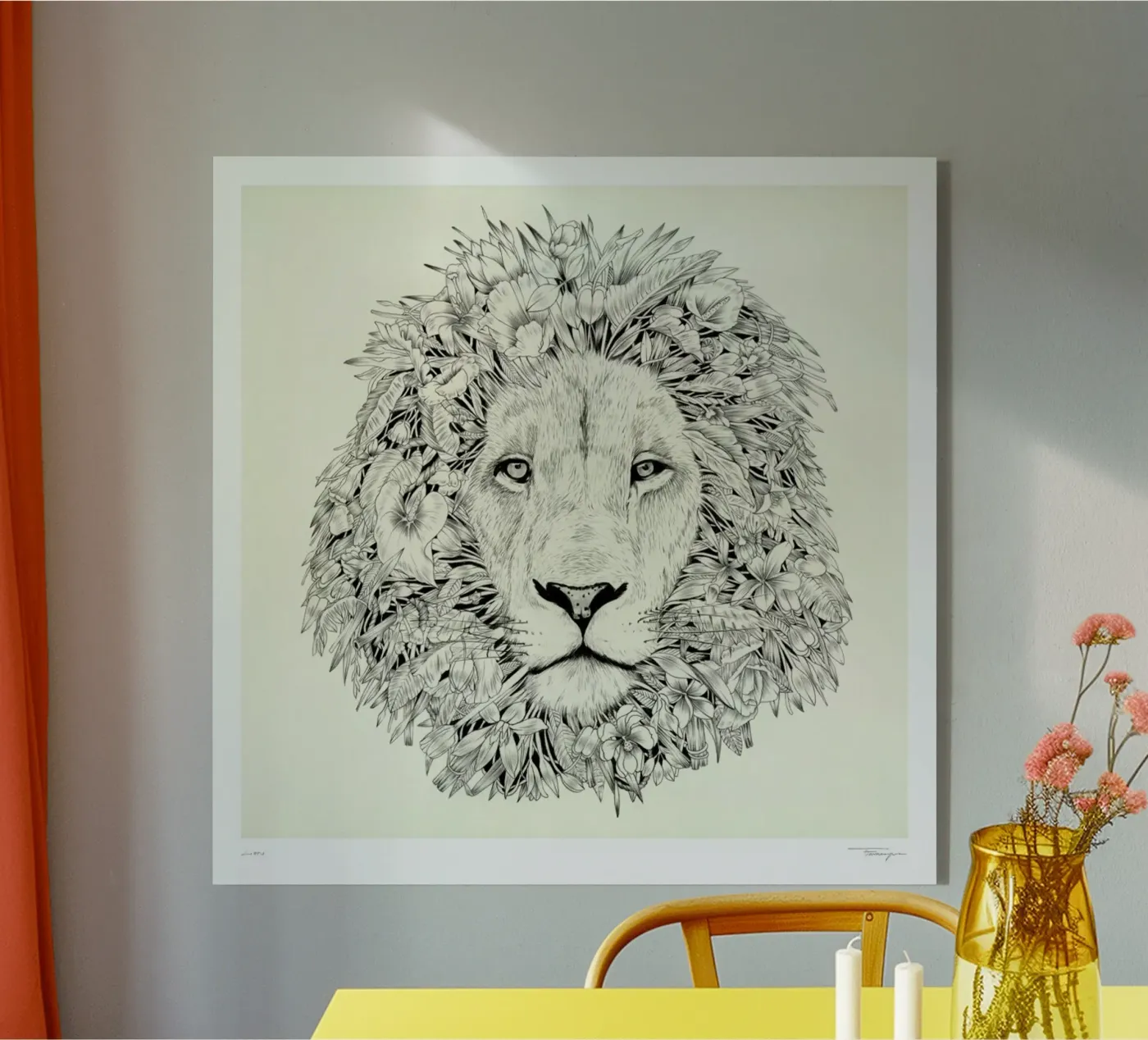 Lion Acryl-Glas von Faunesque
