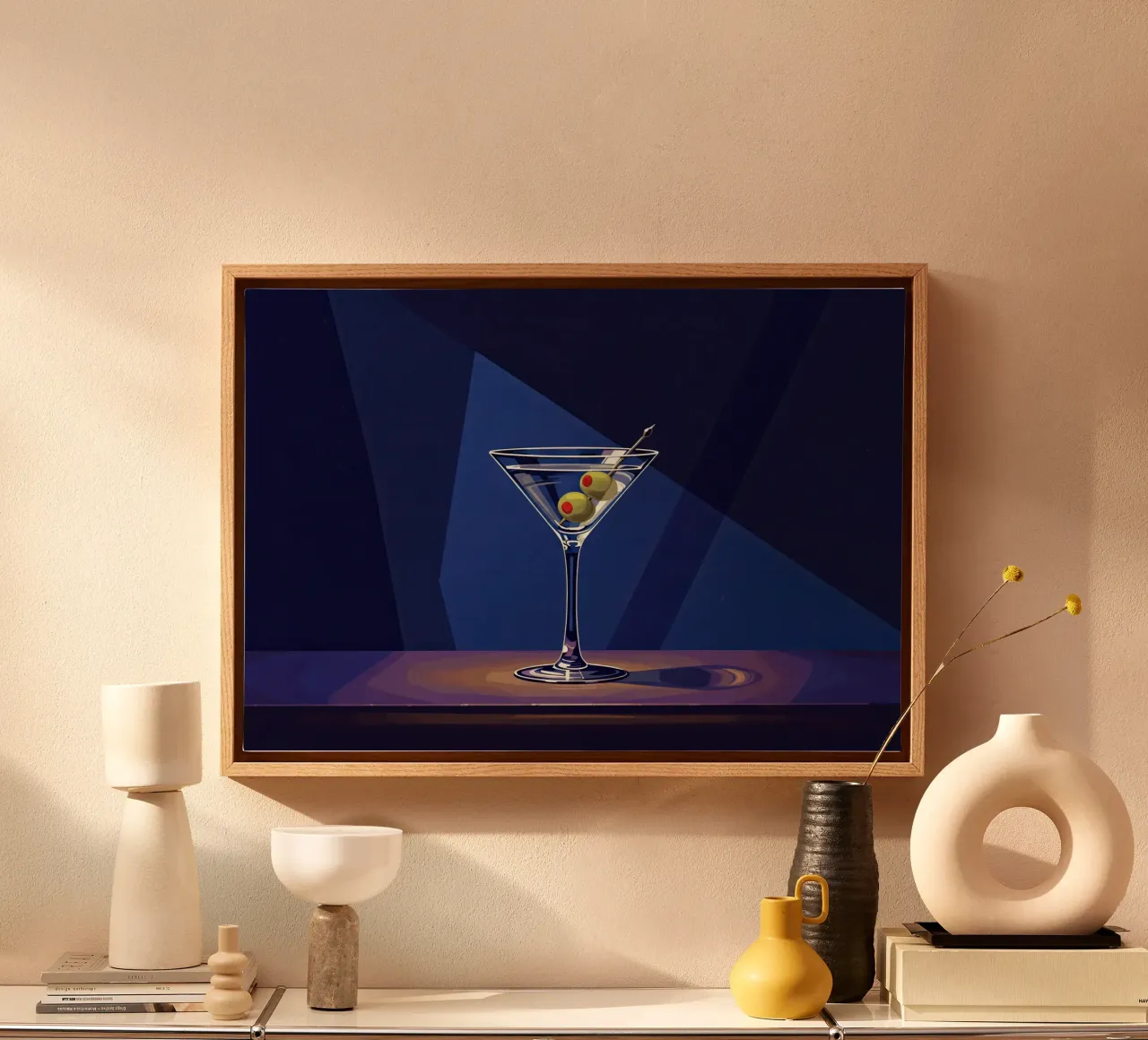 Martini di mezzanotte tela con Cornice a cassetta da Art Center