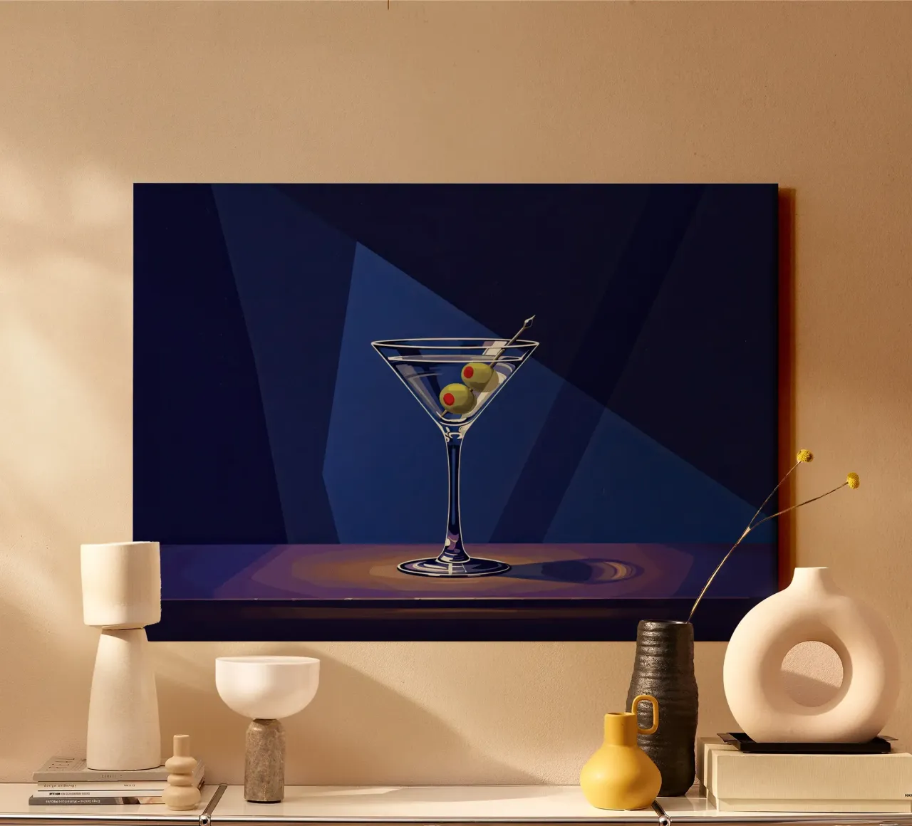 Martini di mezzanotte tela con Cornice a cassetta da Art Center