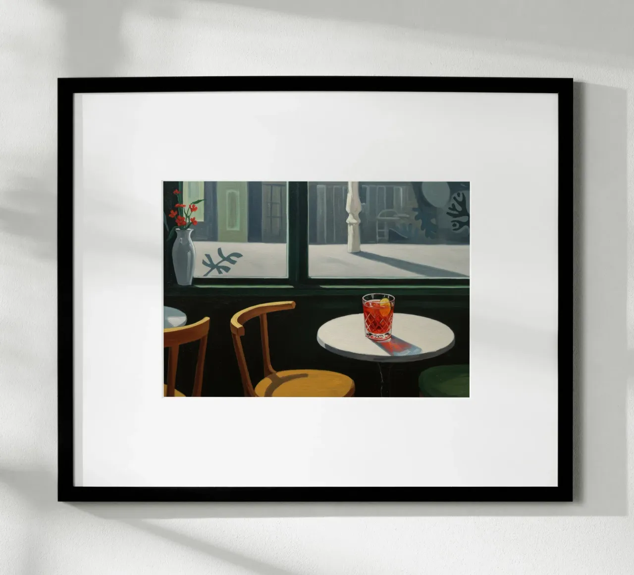 Negroni at Noon poster con telaio in plastica da Art Center