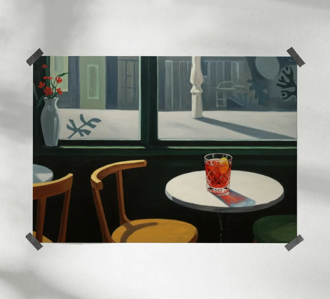 Negroni at Noon poster con telaio in plastica da Art Center