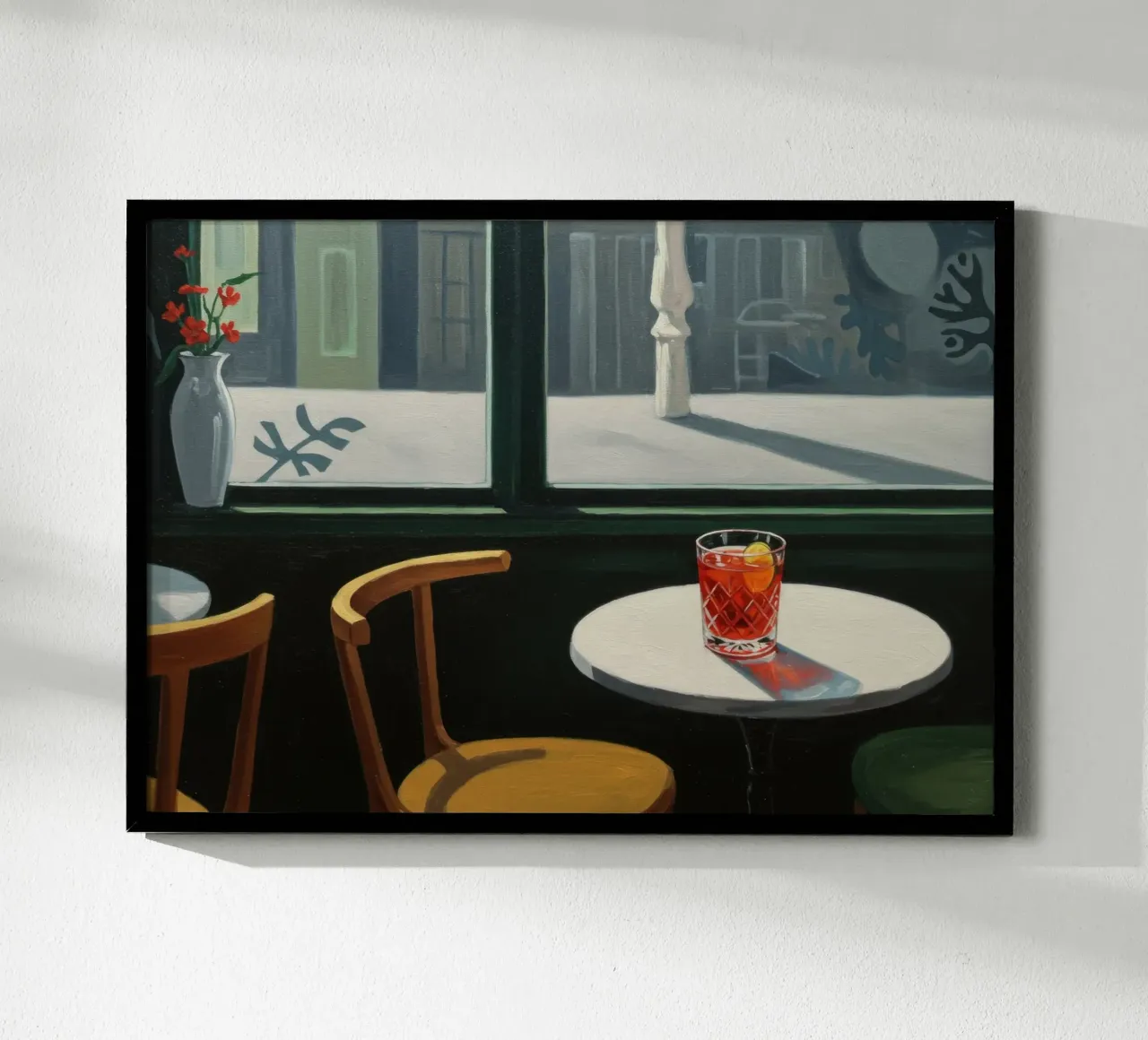 Negroni at Noon poster con telaio in plastica da Art Center