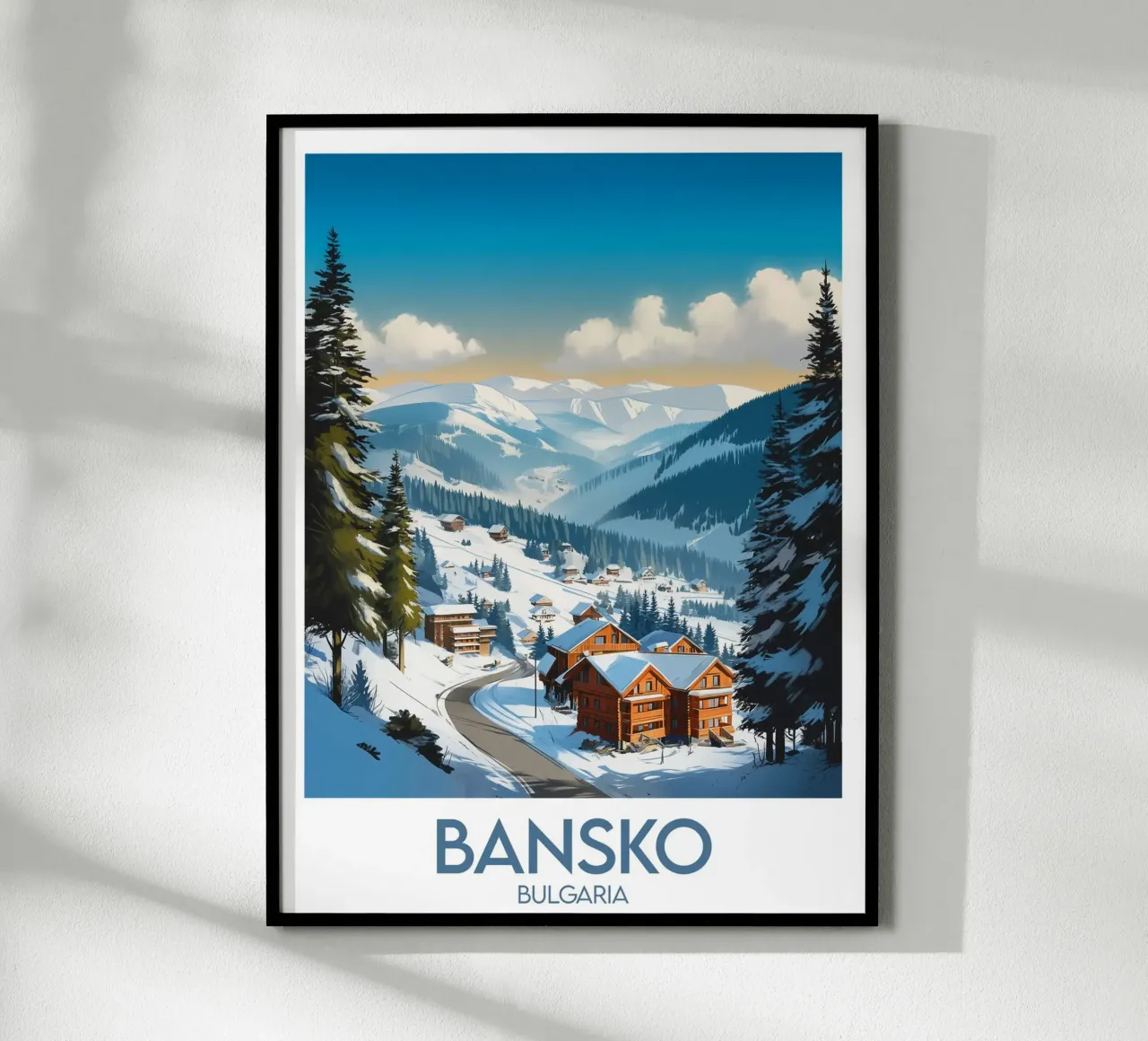Affiche Bansko poster con telaio in legno da Frame the World