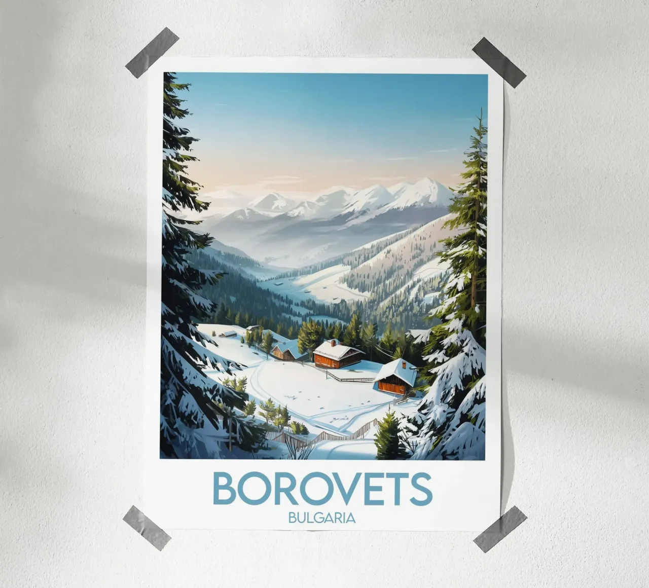 Affiche Borovets poster con telaio in alluminio da Frame the World