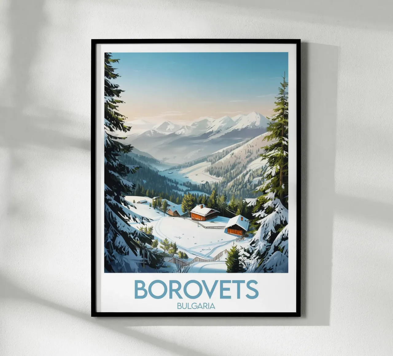 Affiche Borovets poster con telaio in alluminio da Frame the World