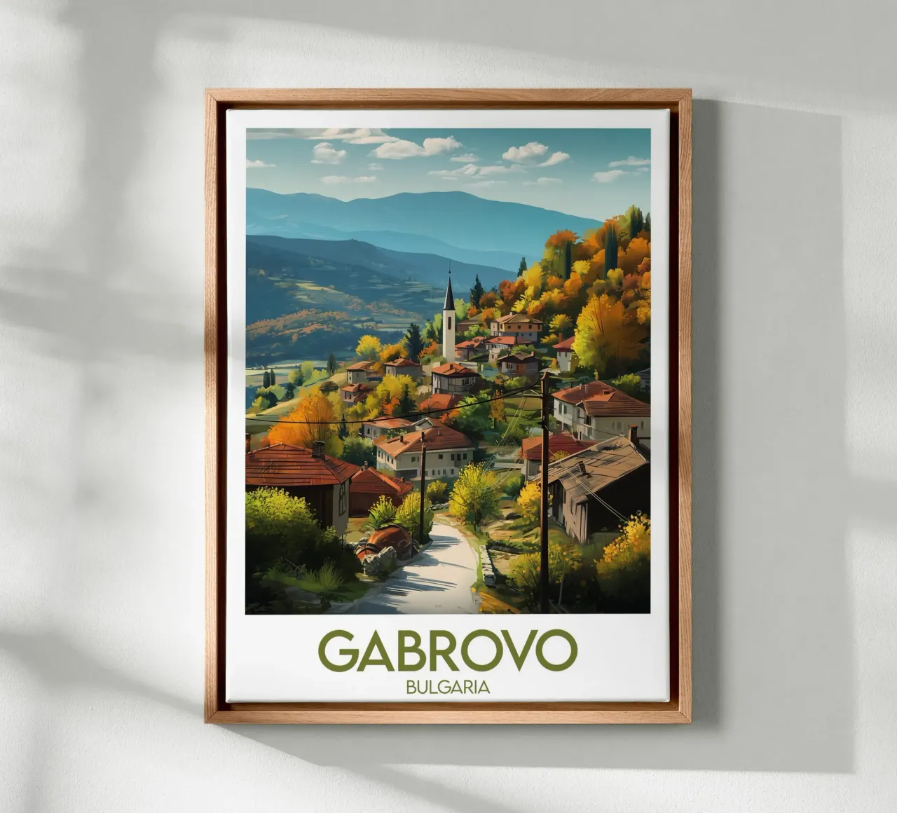 Affiche Gabrovo tela con Cornice a cassetta da Frame the World