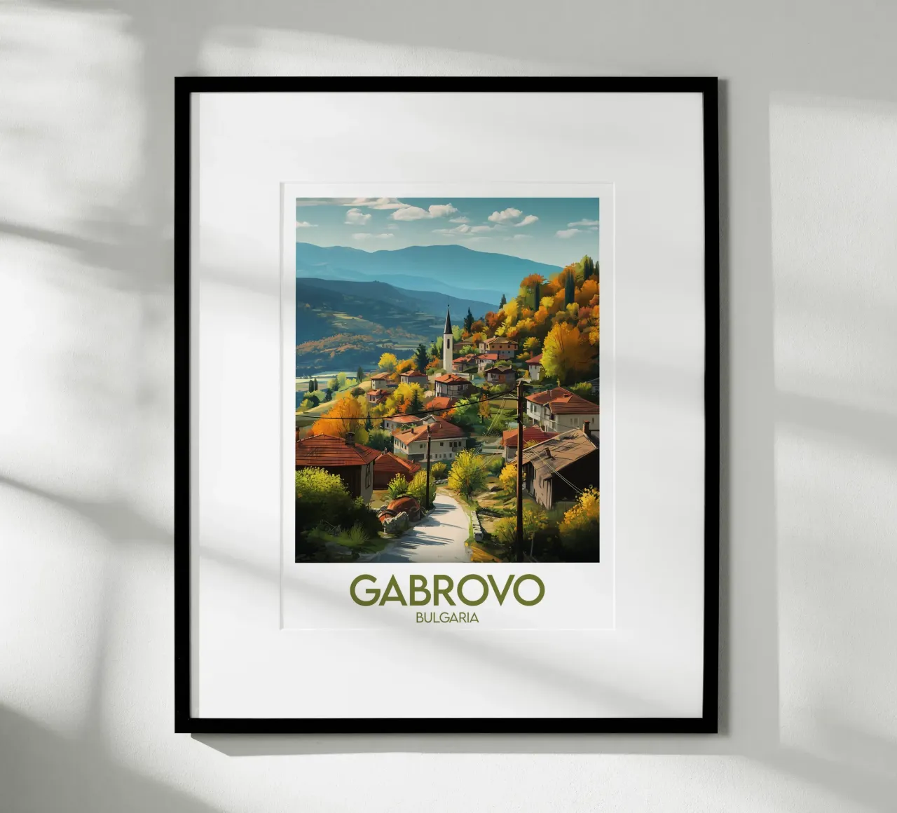 Affiche Gabrovo poster con telaio in alluminio da Frame the World