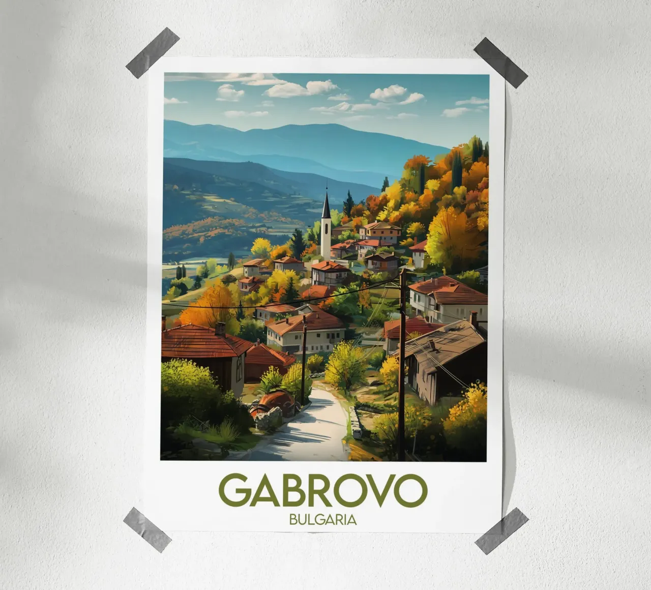 Affiche Gabrovo poster con telaio in alluminio da Frame the World