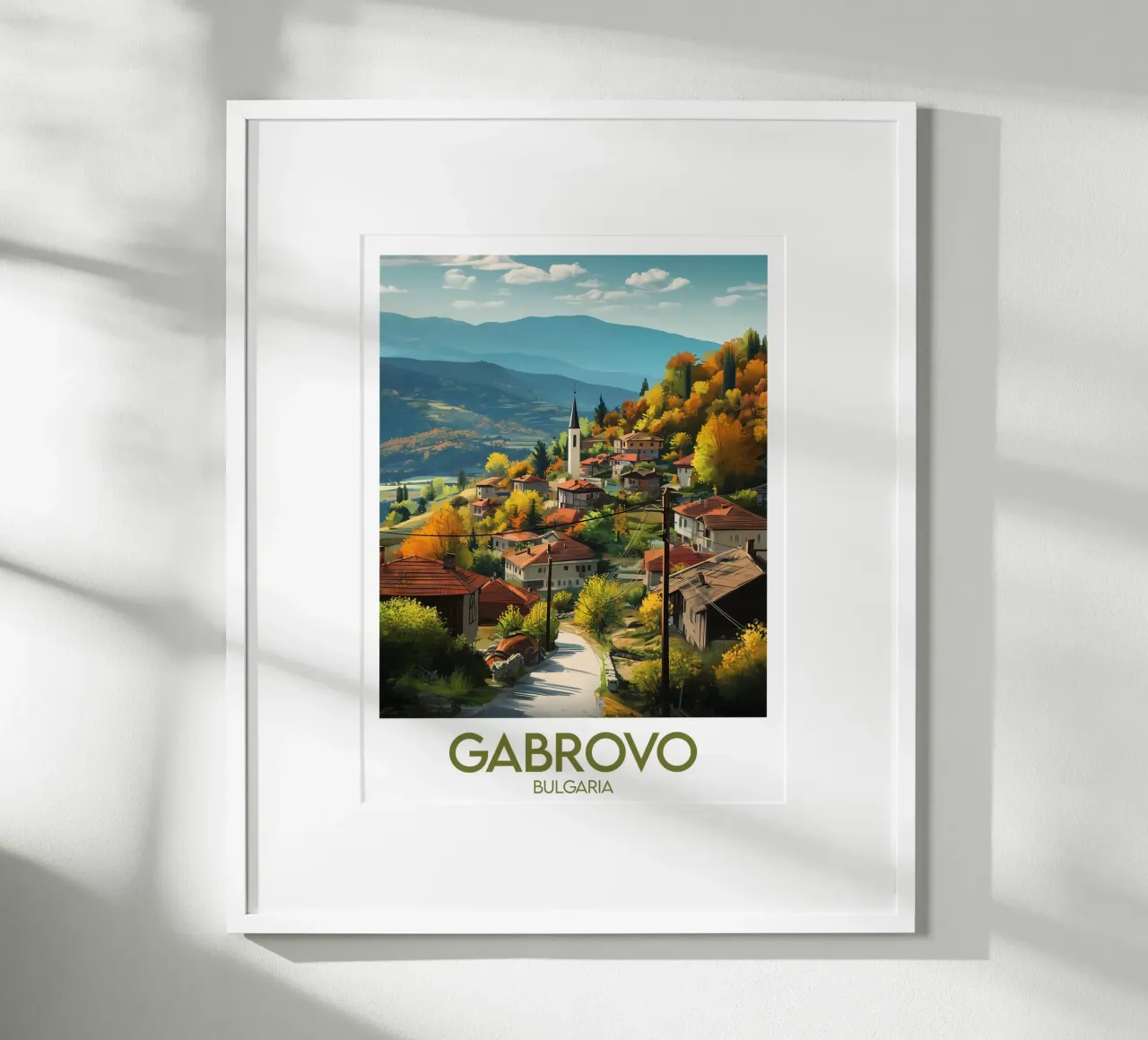 Affiche Gabrovo poster con telaio in alluminio da Frame the World