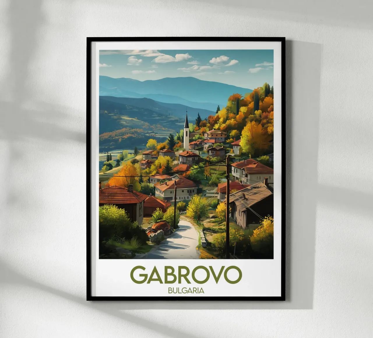 Affiche Gabrovo poster con telaio in alluminio da Frame the World