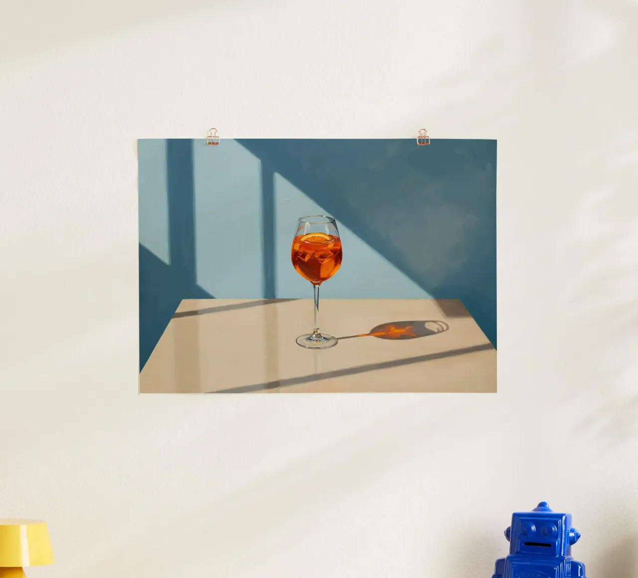 Aperol Spritz minimalista poster con telaio in alluminio da Art Center