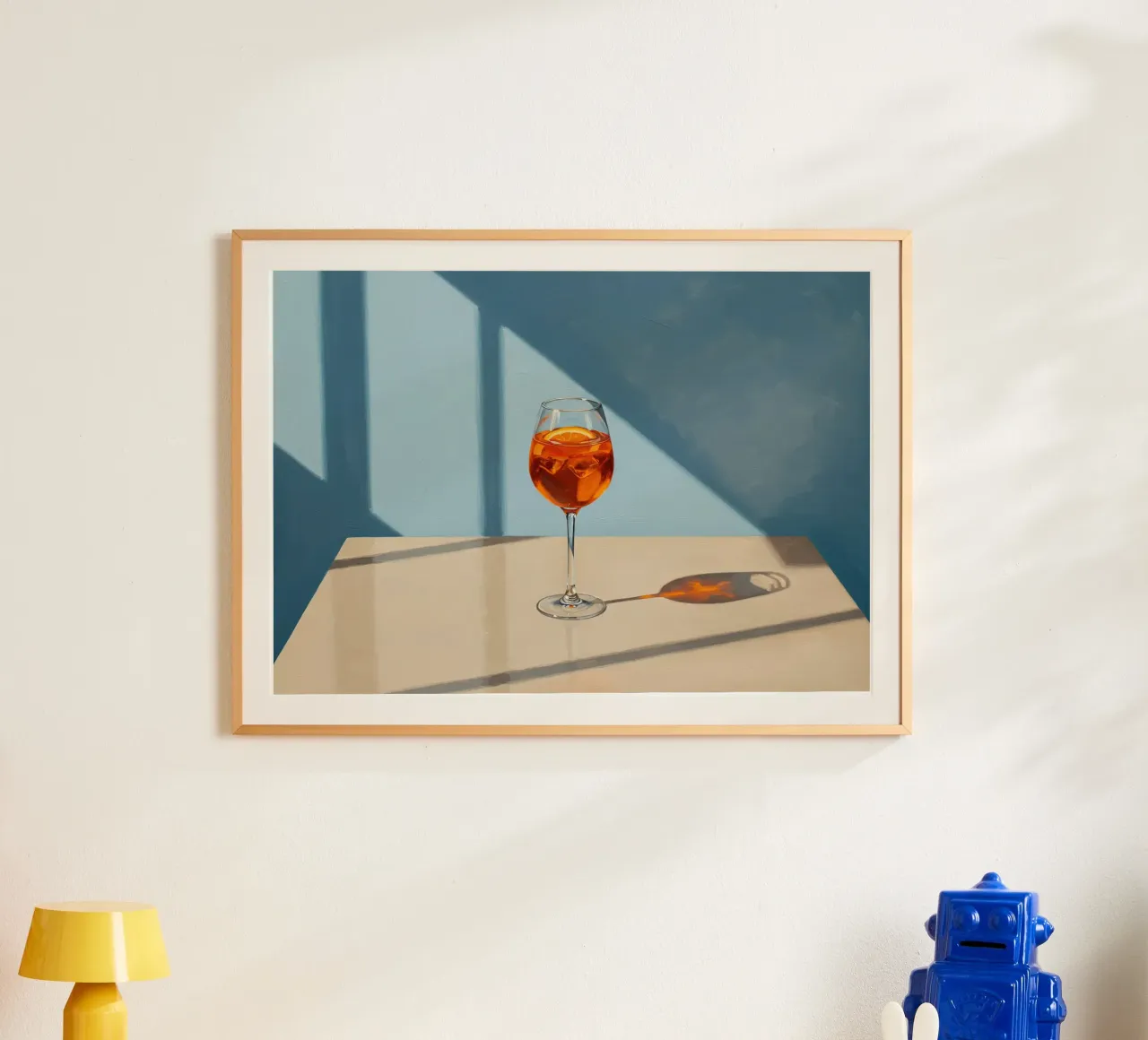 Aperol Spritz minimalista poster con telaio in alluminio da Art Center