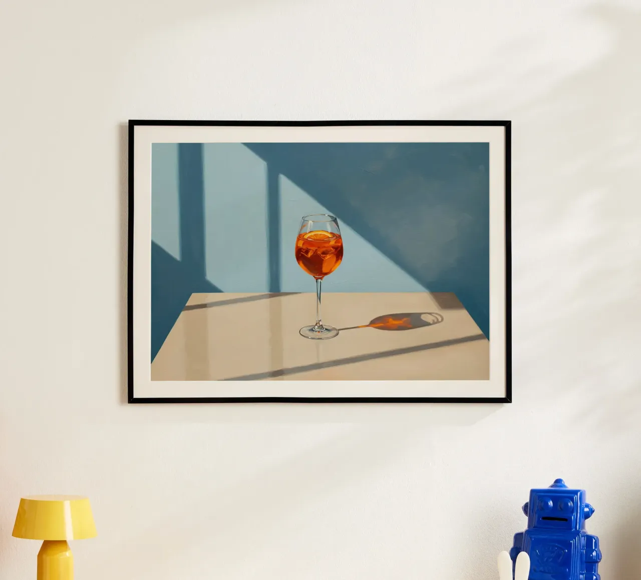 Aperol Spritz minimalista poster con telaio in alluminio da Art Center