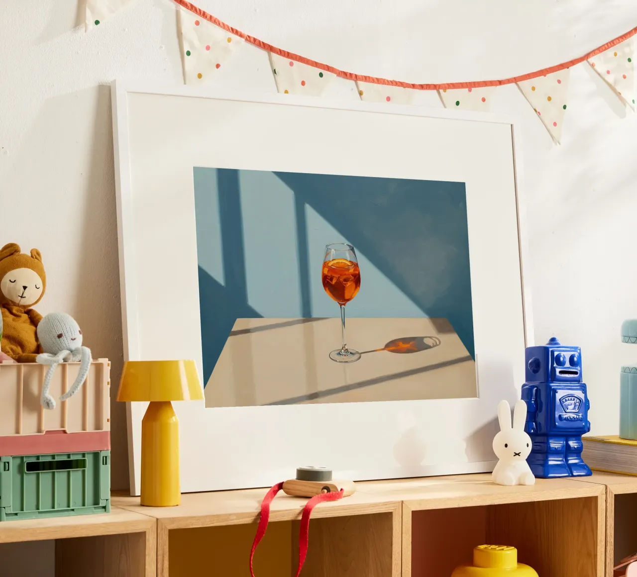 Aperol Spritz minimalista poster con telaio in alluminio da Art Center