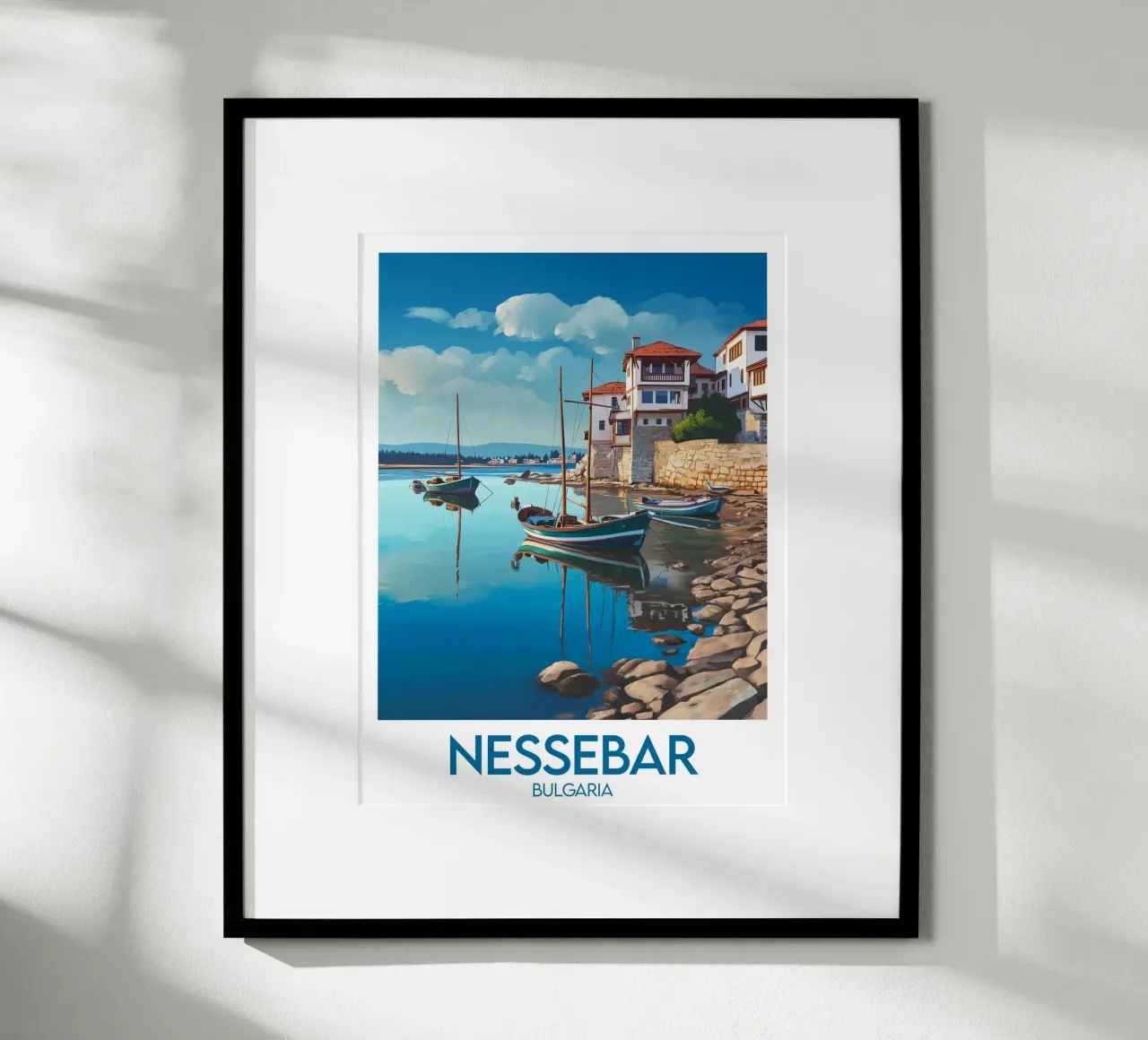 Affiche Nessebar poster con telaio in plastica da Frame the World