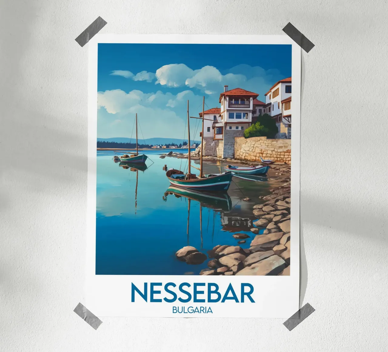 Affiche Nessebar poster con telaio in plastica da Frame the World